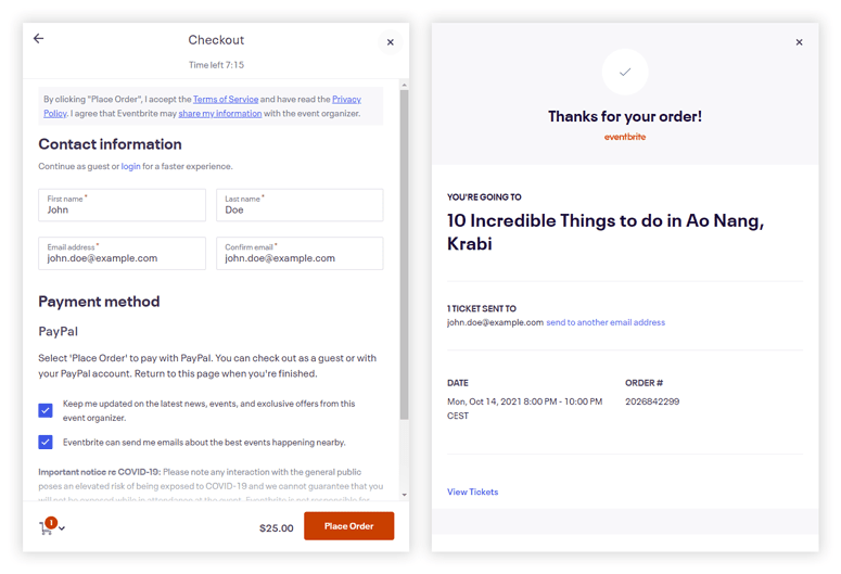 Ticket Checkout Event Feed For Eventbrite Ticket Checkout Event Feed For Eventbrite
